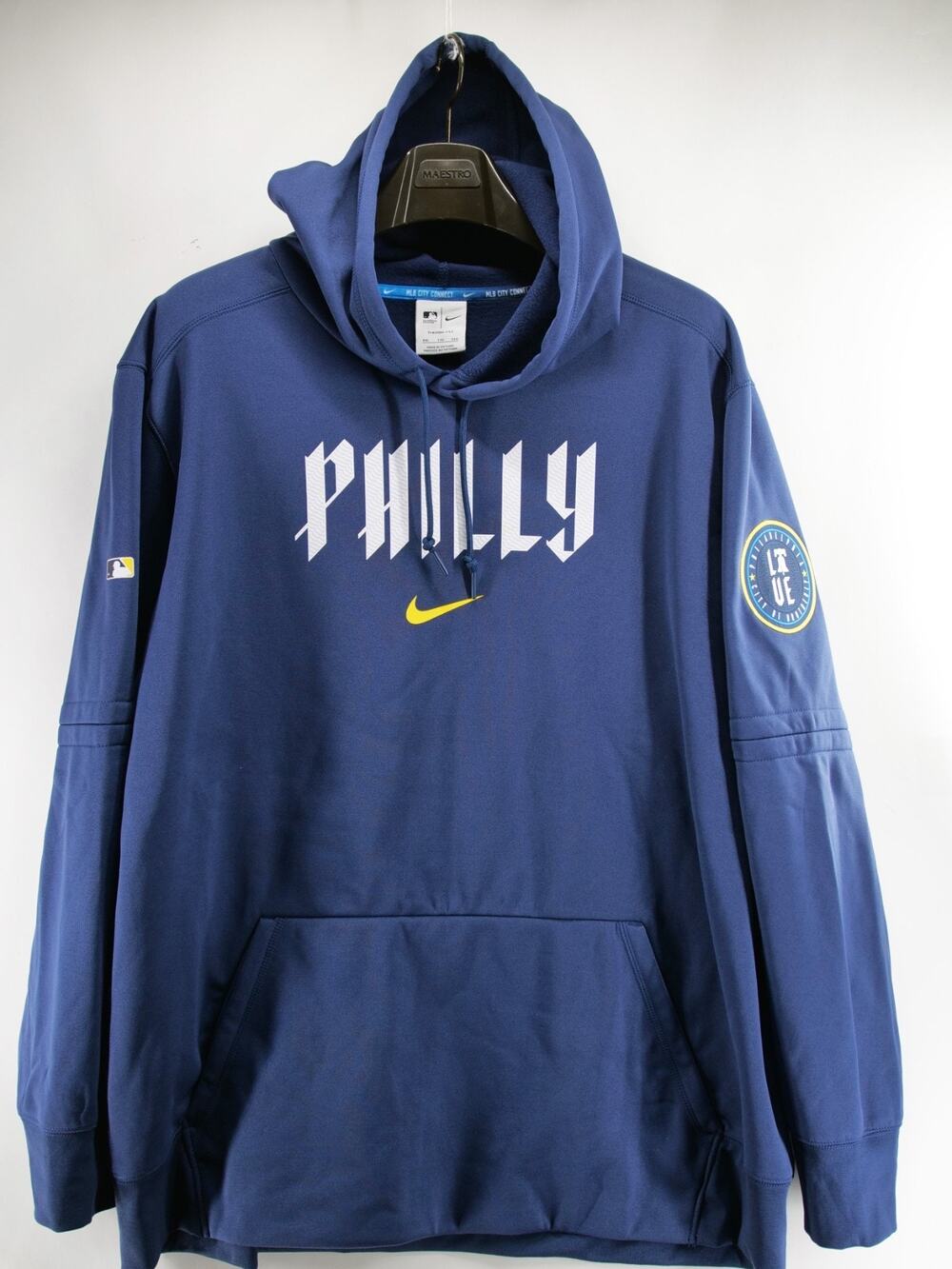 Nike MLB Philadelphia Phillies City Connect Hoodie Men XXL Blue Therma FIT
